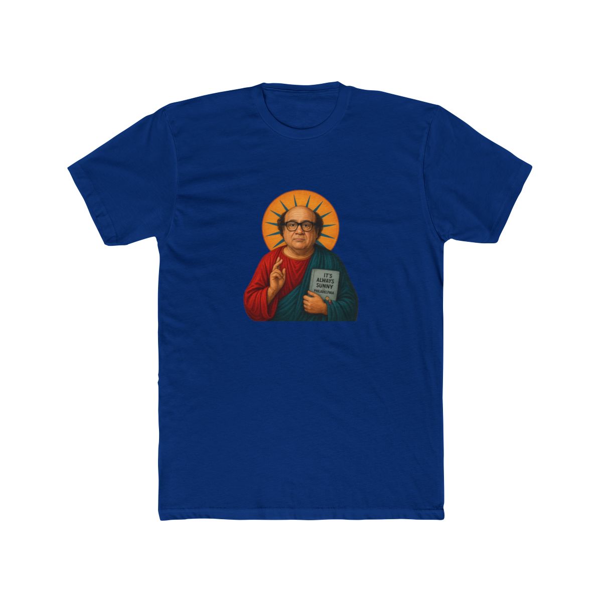 Saint Danny DeVito Funny Pop Culture T-Shirt - alternate angle 3, merchandise