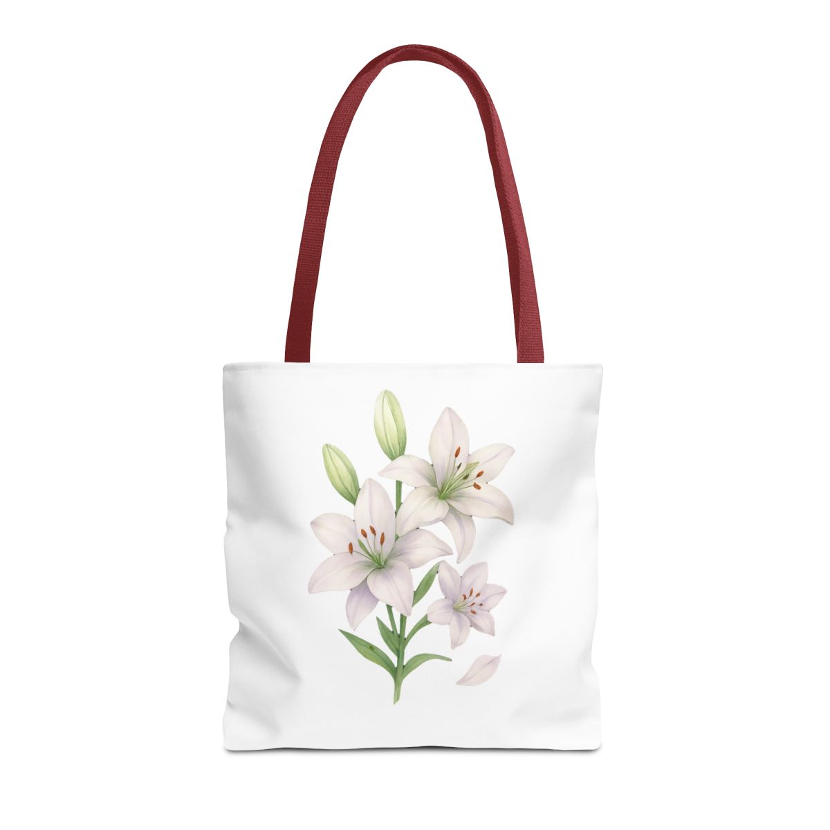 Watercolor Lily Flower Reusable Bags - alternate angle 4, merchandise