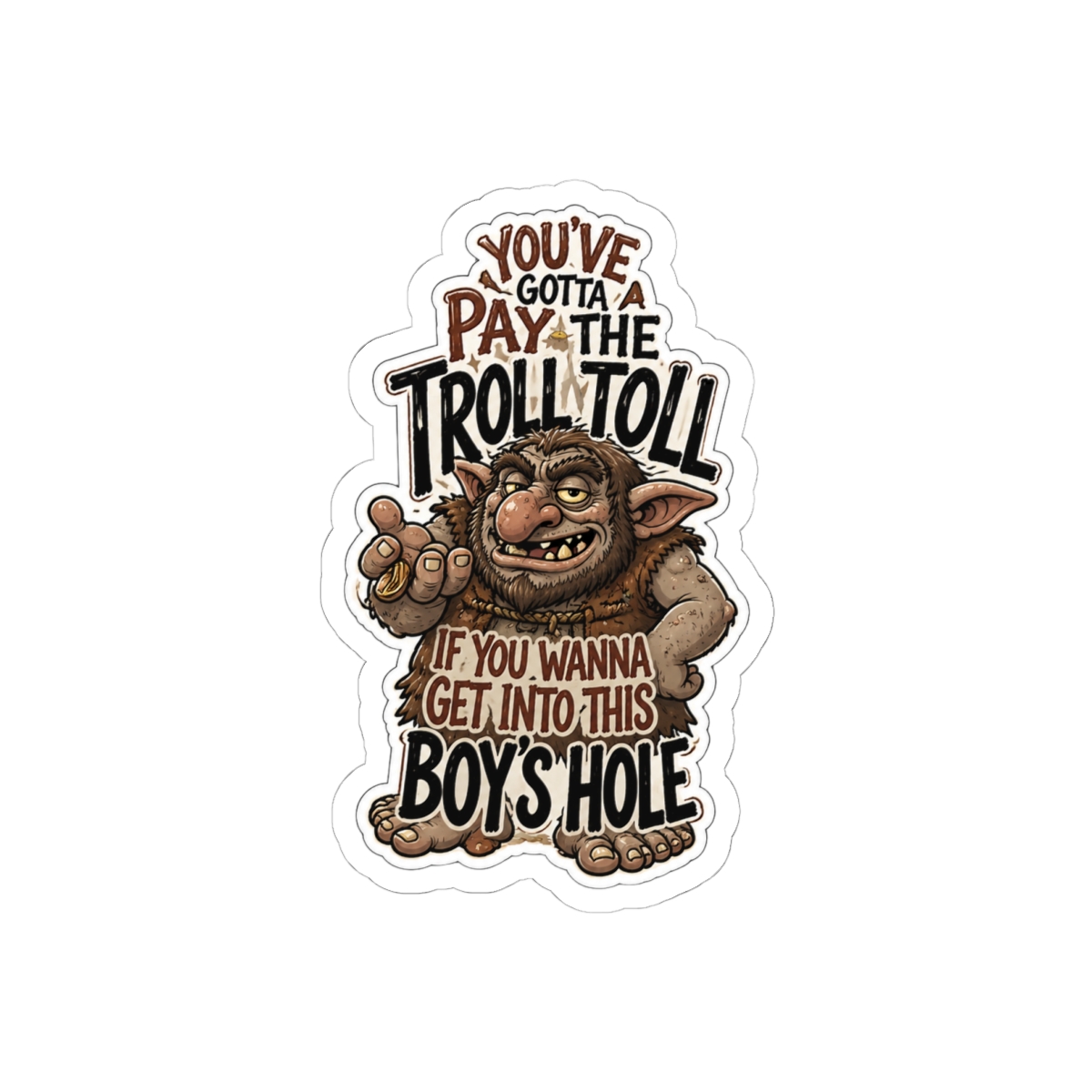 Troll Toll Sticker / Always Sunny In Philadelphia Sticker / Danny Devito / The Nightman Cometh Sticker