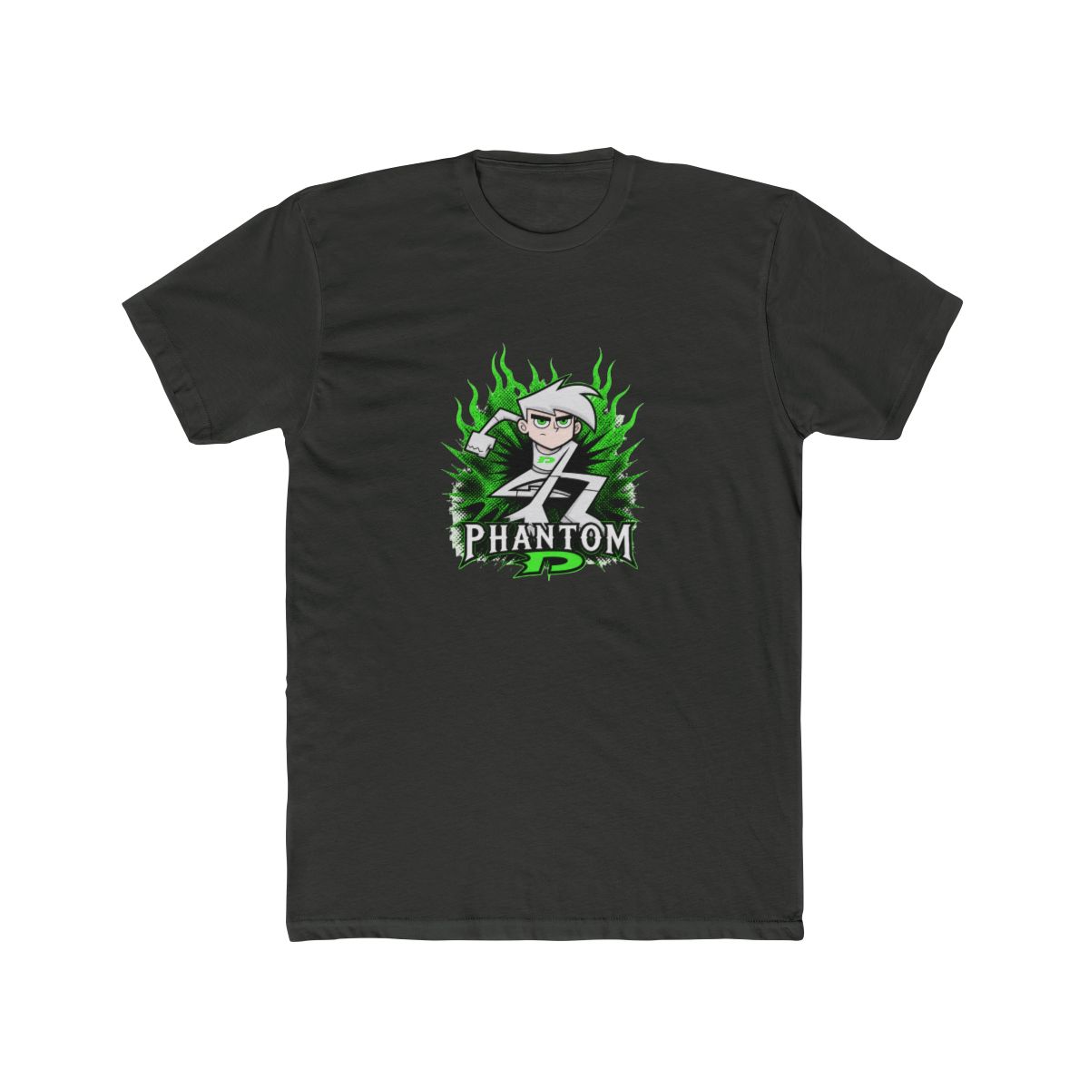 Danny Phantom Green Metal Graphic T Shirt - Black - Medium - alternate angle 2, merchandise